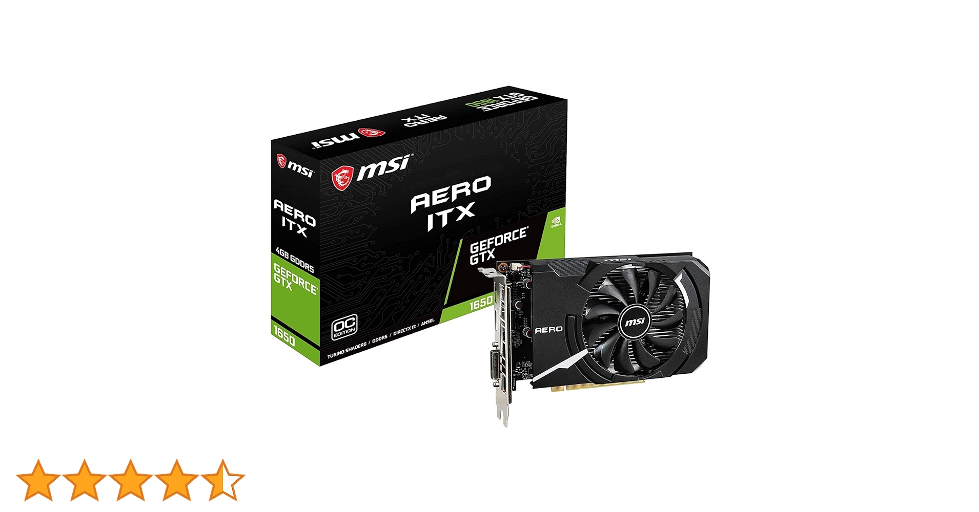 Amazon | MSI GeForce GTX 1650 AERO ITX 4G OC グラフィックス